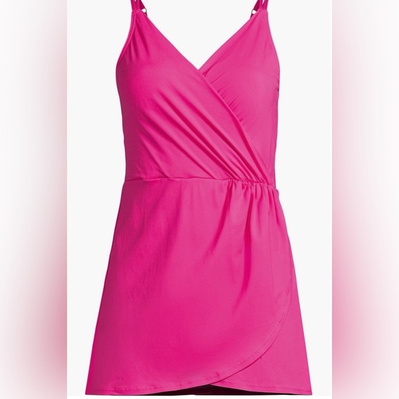 Lands' End Women's Chlorine Resistant Tulip Wrap Swim Dress Swimsuit Size XS NWT - Picture 12 of 14